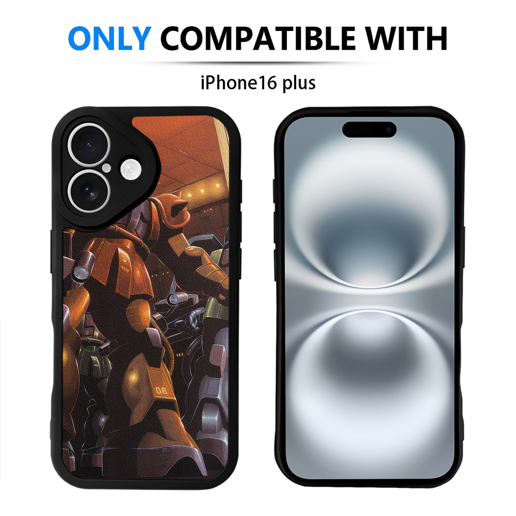 （画像用） 機動戦士ガンダム Mobile Suit Gundam 【iPhone 16シリーズ対応】シリコンスマホケース（レザー調） 材質：シリコン